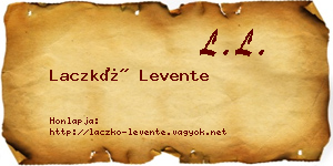 Laczkó Levente névjegykártya