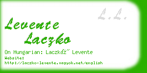 levente laczko business card